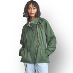 Elizabeth And James x Kohls Tie Waist Utility Jacket Womens Sz S Army Green Coat